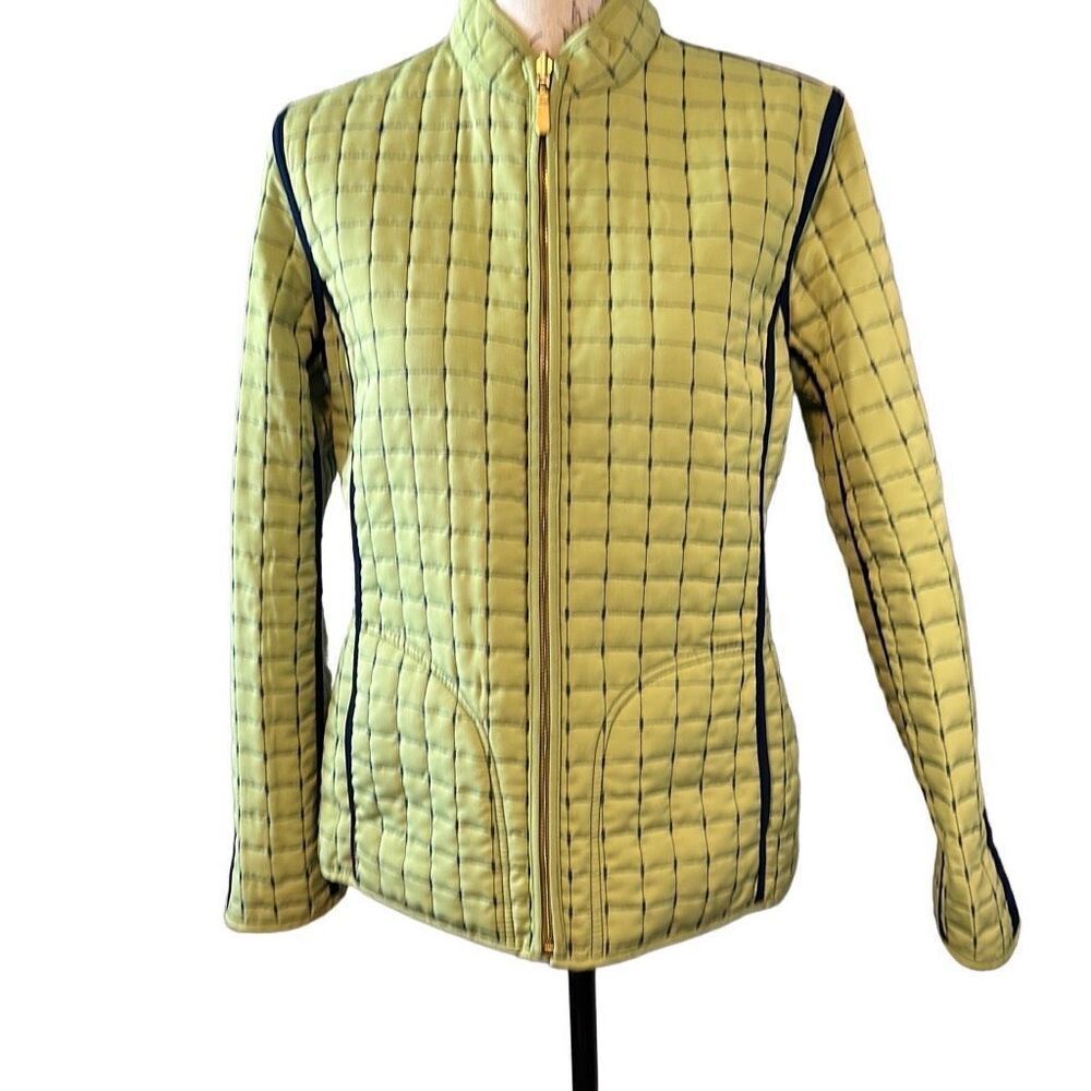Susan Graver Green Quilted Reversible Womens Lightweight Jacket S